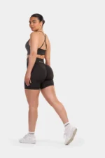 Seamless Sculpt Ribbed Contour Shorts | Charcoal Grey - Image 4