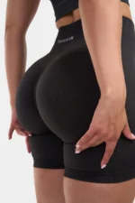 Seamless Sculpt Ribbed Contour Shorts | Charcoal Grey - Image 6